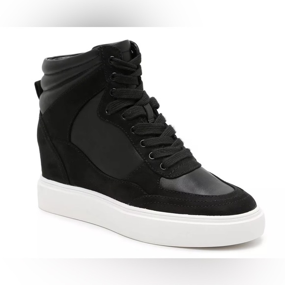 Jennifer Lopez Shoes - JLO Wedge High-Top Sneakers – Black – Size 6.5